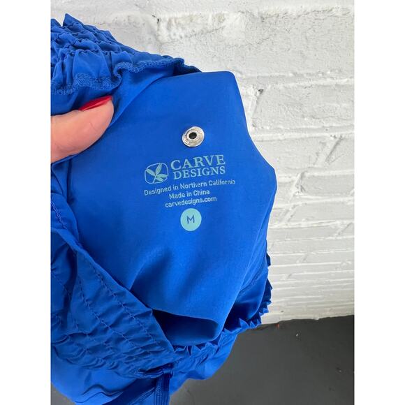 Carve Designs Women's Low Rise Relaxed Bali Shorts Billie Blue Size Small - Picture 3 of 5